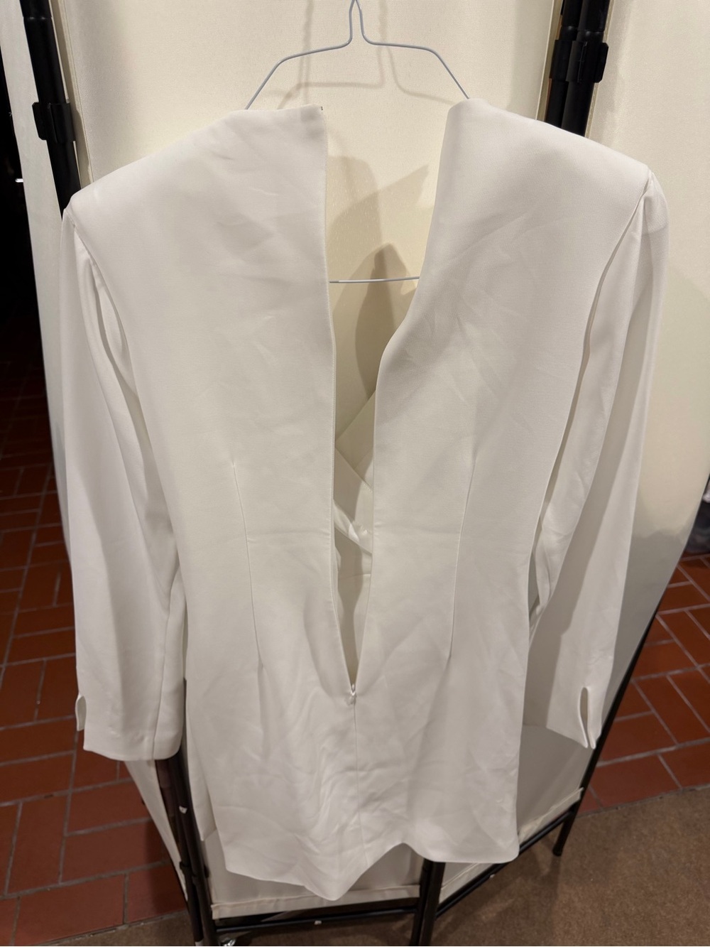 Cinq a Sept White Sierra Dress, Long Sleeve Wrap Dress - Picture 8 of 9
